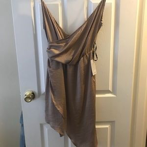 Gray/Gold Wrap Dress from Nordstrom